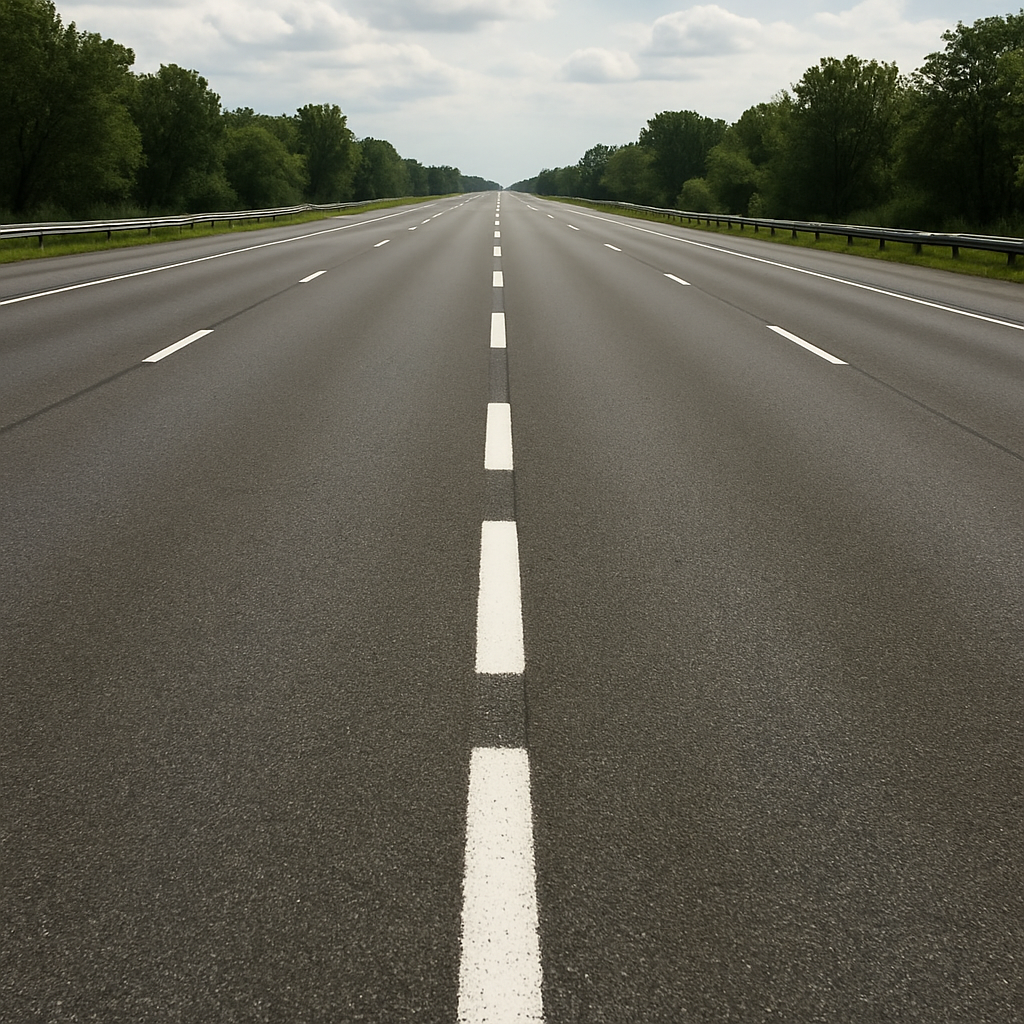 pavement marking on highway
