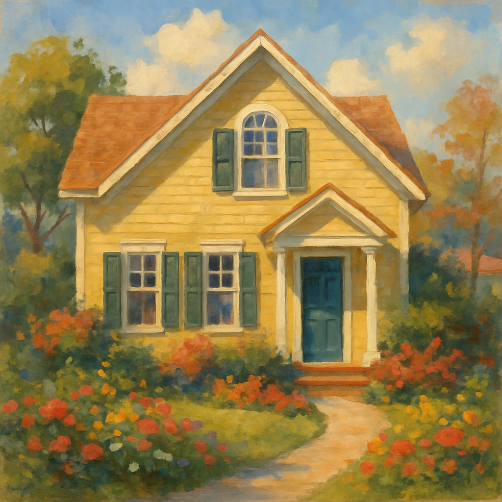 Beautifully painted house exterior