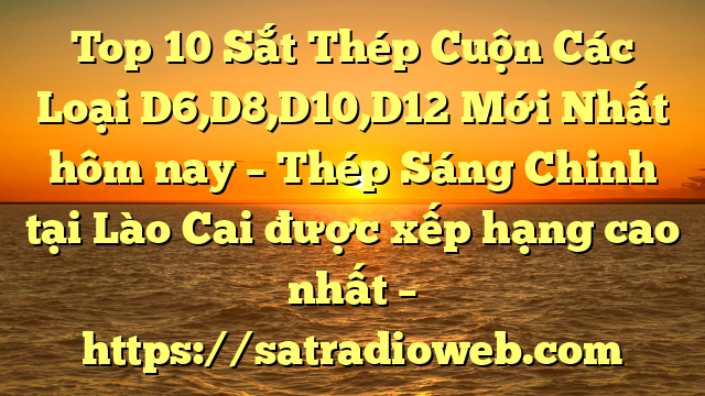 Top 10 Sắt Thép Cuộn Các Loại D6,D8,D10,D12 Mới Nhất hôm nay – Thép Sáng Chinh tại Lào Cai  được xếp hạng cao nhất – https://satradioweb.com