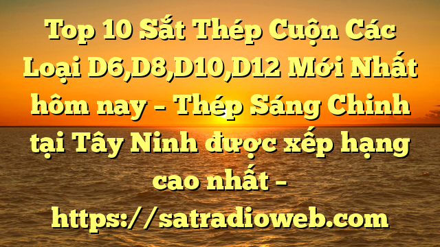 Top 10 Sắt Thép Cuộn Các Loại D6,D8,D10,D12 Mới Nhất hôm nay – Thép Sáng Chinh tại Tây Ninh  được xếp hạng cao nhất – https://satradioweb.com
