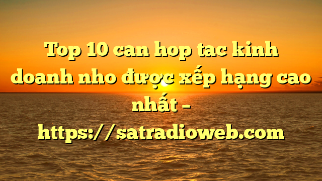 Top 10 can hop tac kinh doanh nho được xếp hạng cao nhất – https://satradioweb.com