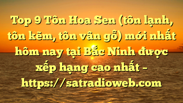 Top 9 Tôn Hoa Sen (tôn lạnh, tôn kẽm, tôn vân gỗ) mới nhất hôm nay tại Bắc Ninh  được xếp hạng cao nhất – https://satradioweb.com